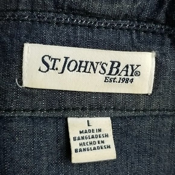 St Johns Bay Cinch Waist Jean Jacket Size Large - Picture 5 of 7